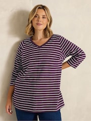 Evans Red Stripe Cotton T-Shirt - Image 1 of 6