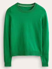 Boden Green Crew Neck Catriona Cotton Jumper - Image 5 of 6