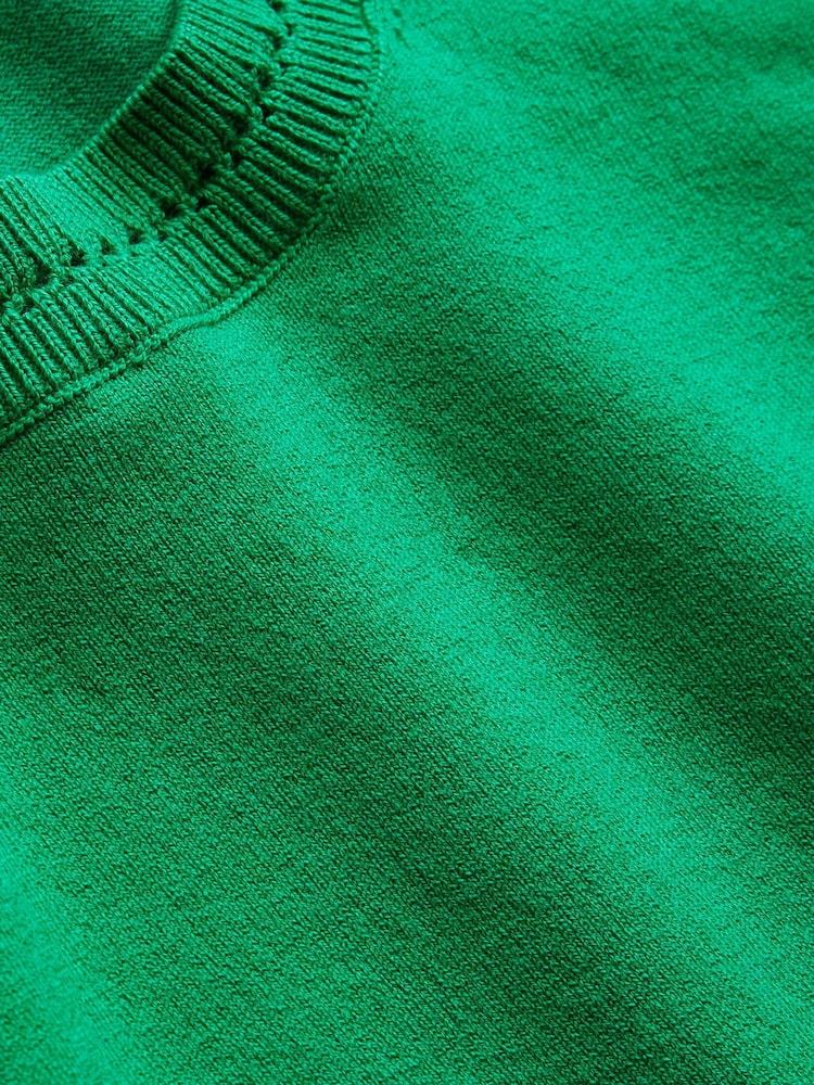 Boden Green Crew Neck Catriona Cotton Jumper - Image 6 of 6