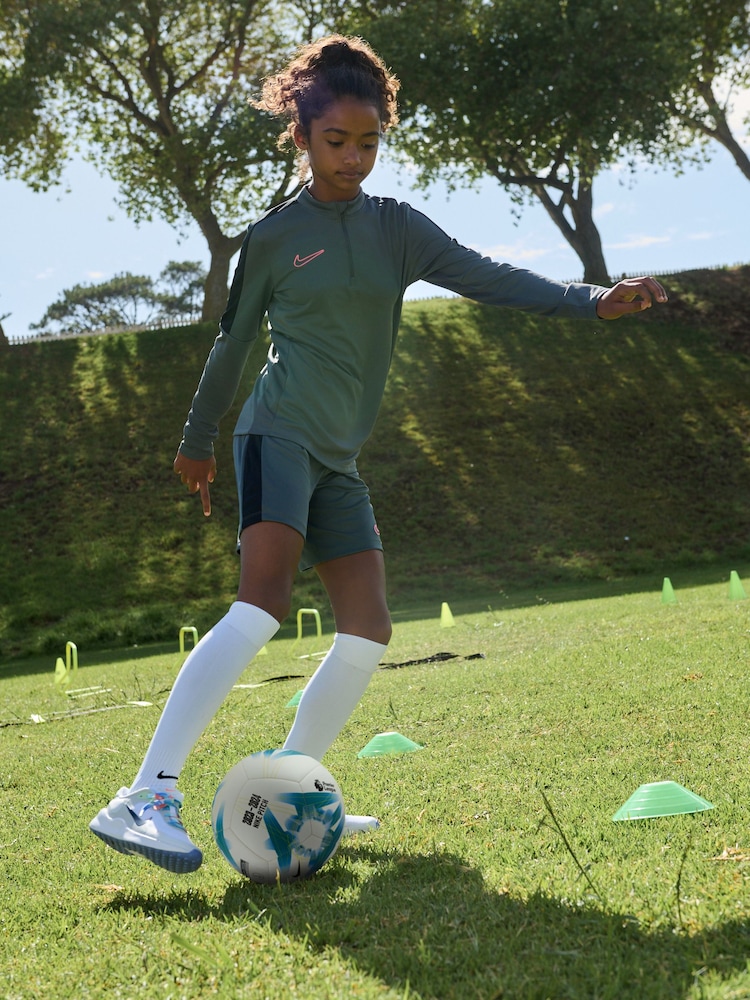 Nike Iron Grey/Black/Pink Dri-FIT Academy Half Zip Training Drill Top - Image 1 of 12