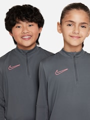 Nike Iron Grey/Black/Pink Dri-FIT Academy Half Zip Training Drill Top - Image 8 of 12