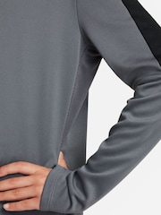 Nike Iron Grey/Black/Pink Dri-FIT Academy Half Zip Training Drill Top - Image 9 of 12