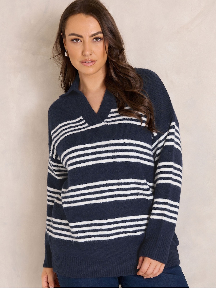 Evans Blue Knitted Jumper - Image 1 of 6