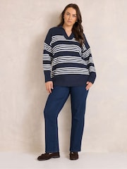 Evans Blue Knitted Jumper - Image 2 of 6