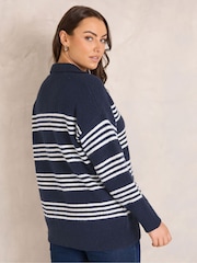 Evans Blue Knitted Jumper - Image 3 of 6