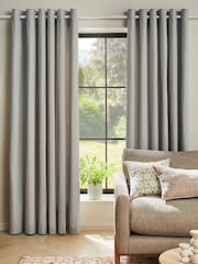 Cortinas de ilhós de algodão - Imagem 1 de 4