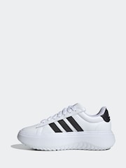 adidas White/Black Sportswear Grand Court Platform Trainers - Image 2 of 8