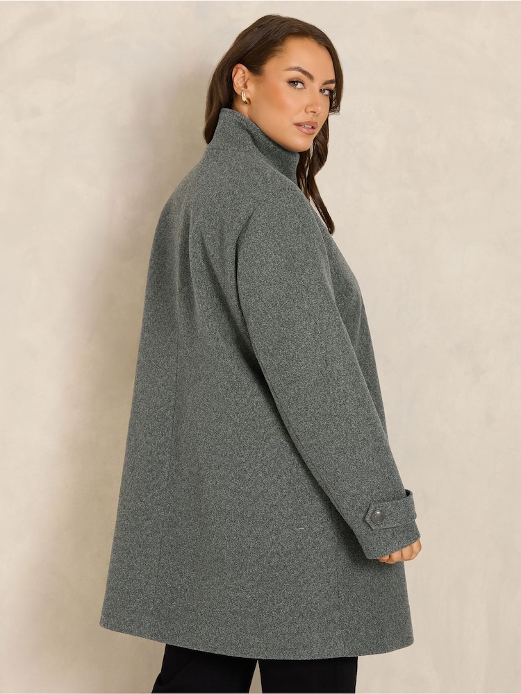 Evans Grey Longline Coat - Image 2 of 6