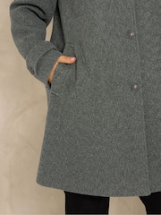 Evans Grey Longline Coat - Image 4 of 6