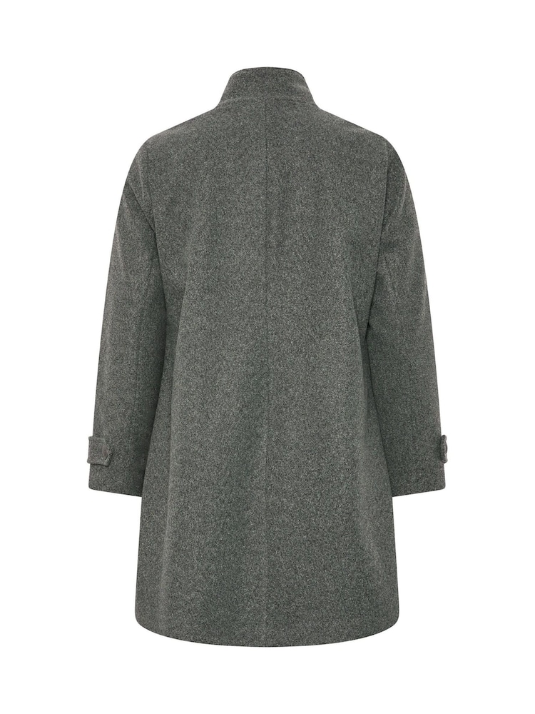 Evans Grey Longline Coat - Image 6 of 6