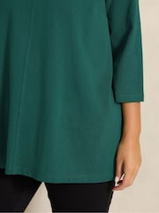 Evans Green Cotton V-Neck Top - Image 4 of 6