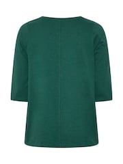 Evans Green Cotton V-Neck Top - Image 6 of 6