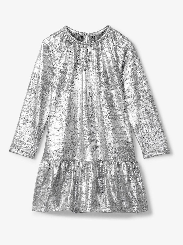 Hatley Silver Shimmer Aline Christmas Party Dress - Image 2 of 2