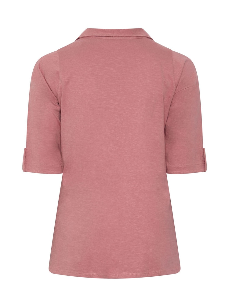 Evans Pink Pintuck Henley Top - Image 6 of 6 Evans Pink Pintuck Henley Top - Image 6 of 6