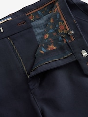 Navy Blue Premium Belted Chinos - Image 8 of 9