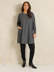 Evans Grey Rib Drop Pocket Tunic - Image 2 of 6