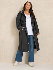 Evans Black Longline Raincoat - Image 2 of 6