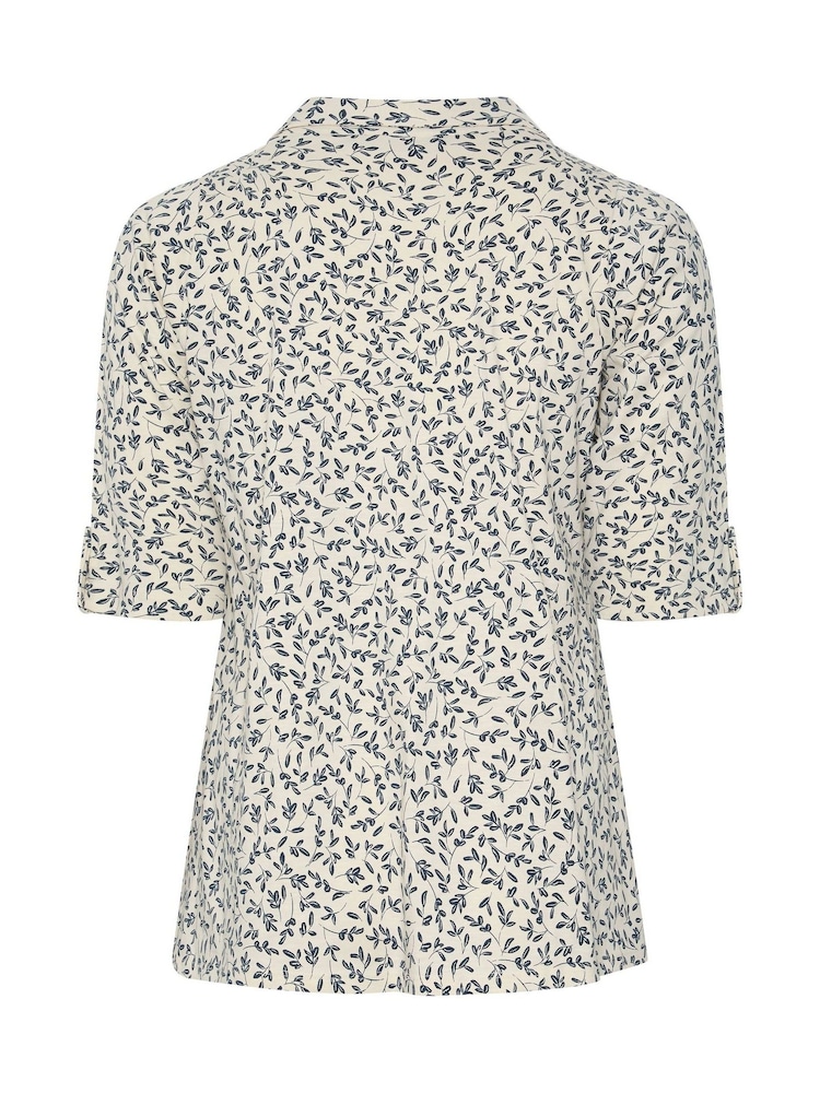 Evans Blue Pintuck Henley Top - Image 6 of 6 Evans Blue Pintuck Henley Top - Image 6 of 6