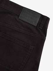Burgundy Red Dark Slim Fit Soft Touch 5 Pocket Jean Style Trousers - Image 11 of 12