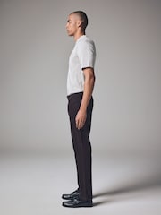 Burgundy Red Dark Slim Fit Soft Touch 5 Pocket Jean Style Trousers - Image 3 of 12