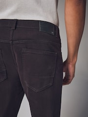 Burgundy Red Dark Slim Fit Soft Touch 5 Pocket Jean Style Trousers - Image 5 of 12