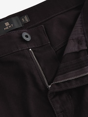Burgundy Red Dark Slim Fit Soft Touch 5 Pocket Jean Style Trousers - Image 9 of 12