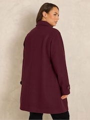 Rood - Evans Double breasted militaire jas - Afbeelding 3 van 7