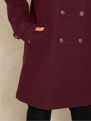 Rood - Evans Double breasted militaire jas - Afbeelding 4 van 7