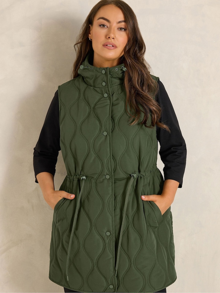 Evans Green Quilted Gilet - Image 1 of 7 Evans Green Quilted Gilet - Image 1 of 7