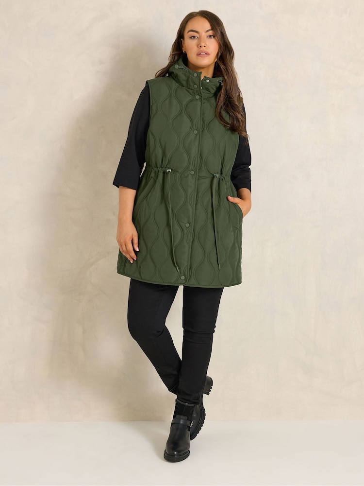 Evans Green Quilted Gilet - Image 2 of 7 Evans Green Quilted Gilet - Image 2 of 7
