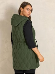 Evans Green Quilted Gilet - Image 3 of 7