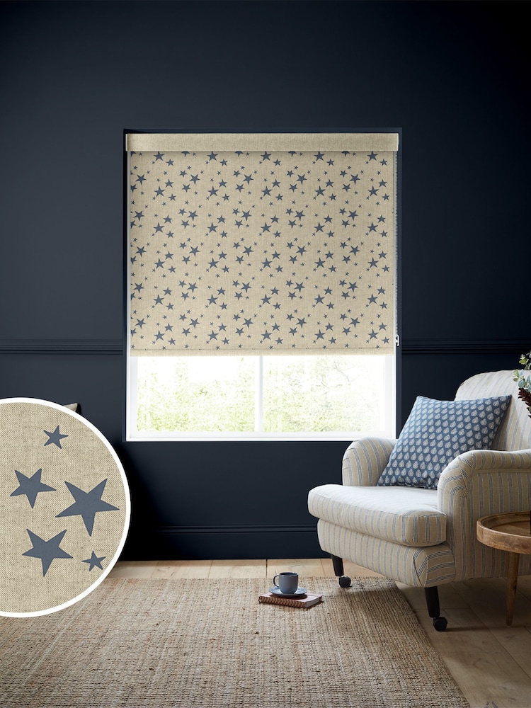 Emily Bond Indigo St Maws Made to Measure Roller Blinds - Image 1 of 6