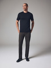 Green Khaki Slim Fit Soft Touch 5 Pocket Jean Style Trousers - Image 1 of 12