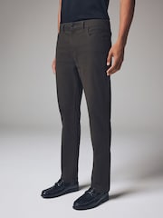 Green Khaki Slim Fit Soft Touch 5 Pocket Jean Style Trousers - Image 2 of 12