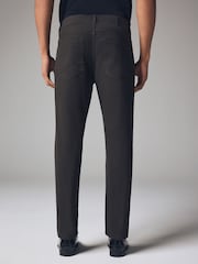 Green Khaki Slim Fit Soft Touch 5 Pocket Jean Style Trousers - Image 3 of 12