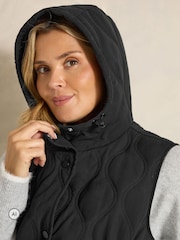Evans Black Quilted Gilet - Image 4 of 6