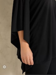 블랙 - Evans Jersey Cape Top - 6의 이미지 4
