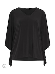 블랙 - Evans Jersey Cape Top - 6의 이미지 5