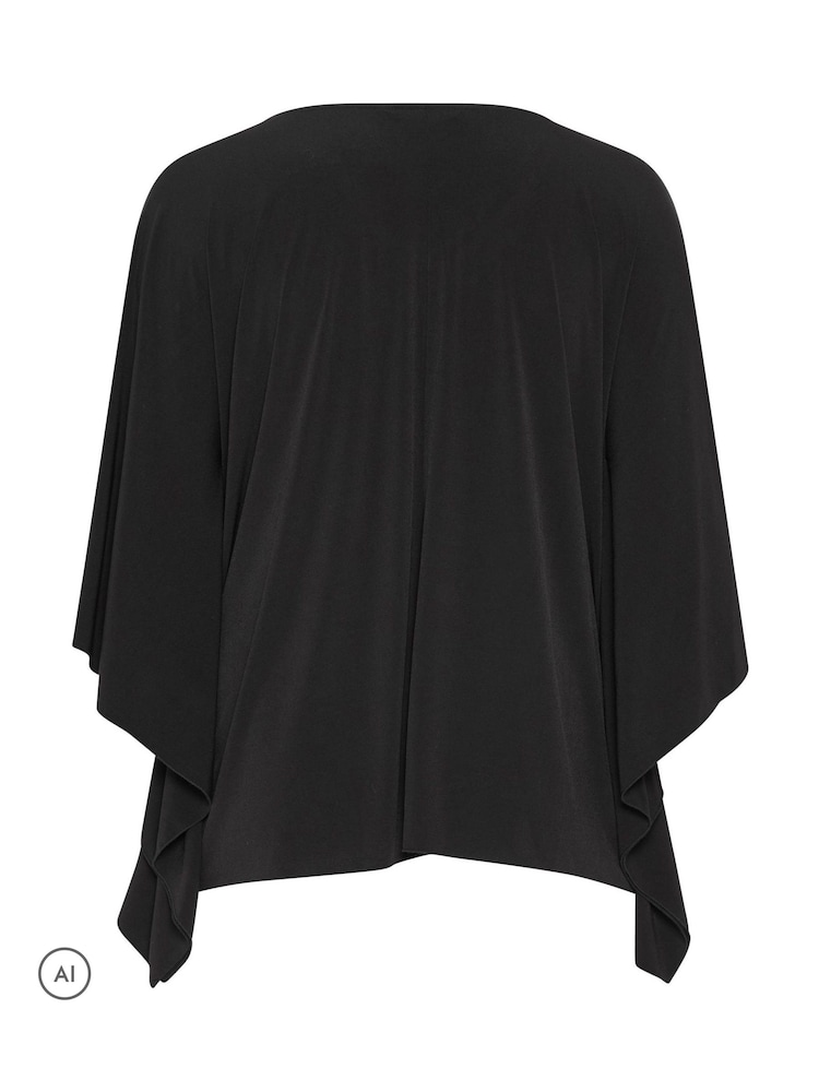 블랙 - Evans Jersey Cape Top - 6의 이미지 6