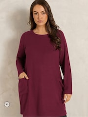 Evans Purple Drop Pocket Tunic - Image 1 of 6