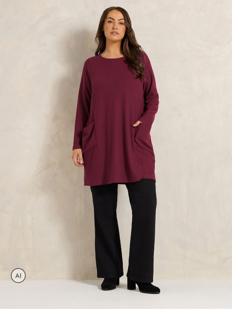Evans Purple Drop Pocket Tunic - Image 2 of 6 Evans Purple Drop Pocket Tunic - Image 2 of 6