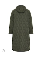 أخضر - Evans Quilted Longline Coat - صورة 6 من 6
