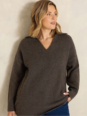 Evans Brown Knitted Jumper - Image 1 of 6