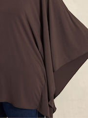 브라운 - Evans Jersey Cape Top - 6의 이미지 4