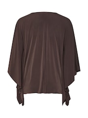 브라운 - Evans Jersey Cape Top - 6의 이미지 6