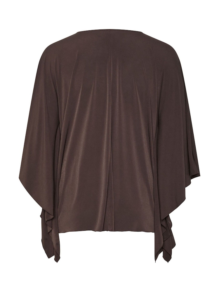 브라운 - Evans Jersey Cape Top - 6의 이미지 6