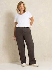 Evans Brown Premium Wide Leg Jeans - Image 2 of 6
