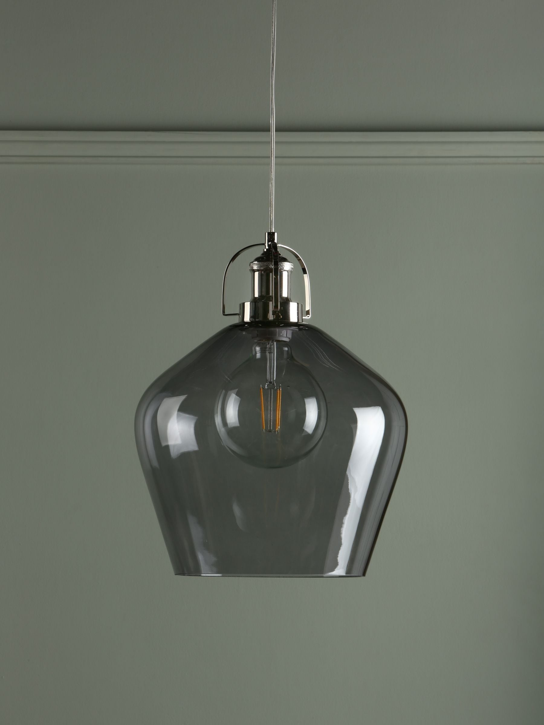 Buy Laura Ashley Grey Rye Smoked Glass Pendant Ceiling Light from the Next UK online shop