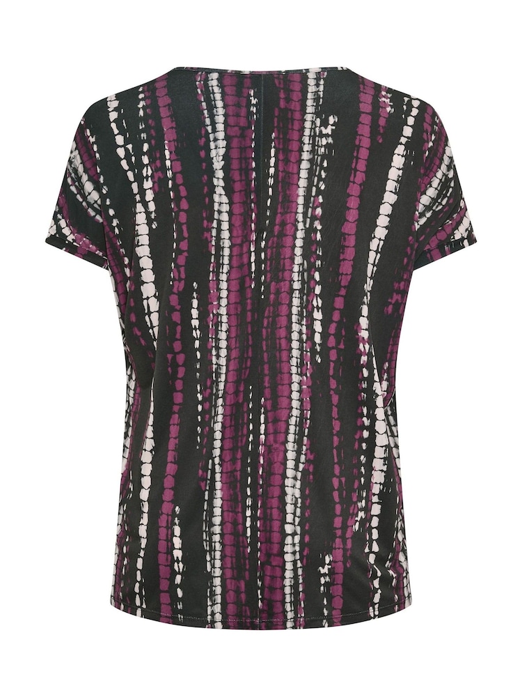 Evans Pink Short Sleeve Pleat Swing Top - Image 6 of 6 Evans Pink Short Sleeve Pleat Swing Top - Image 6 of 6