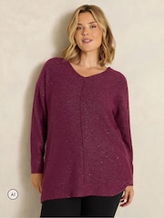 Қызыл - Evans Sparkly Jumper - 6суретінің 1 суреті
